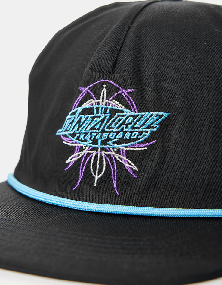 Santa Cruz Pinstripe Snapback - Black