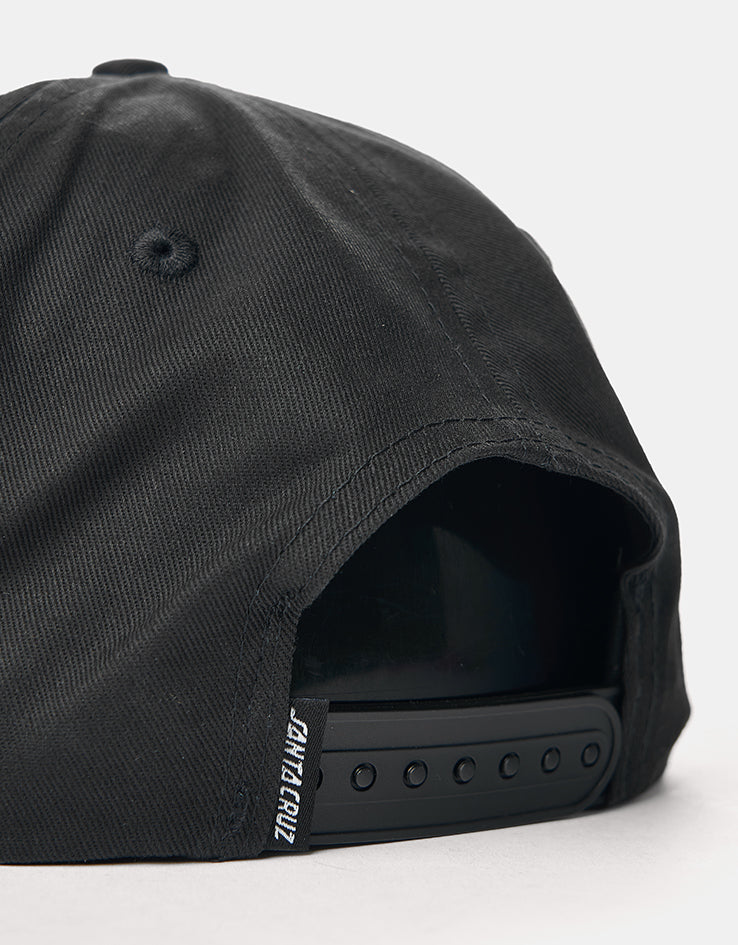 Santa Cruz Pinstripe Snapback - Black