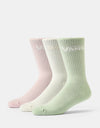 Vans Classic 3 Pack Crew Socks - Marshmallow