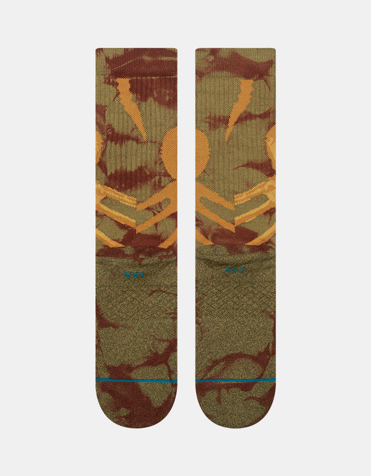 Stance x Alien Earth Face Hugger Crew Socks - Brown