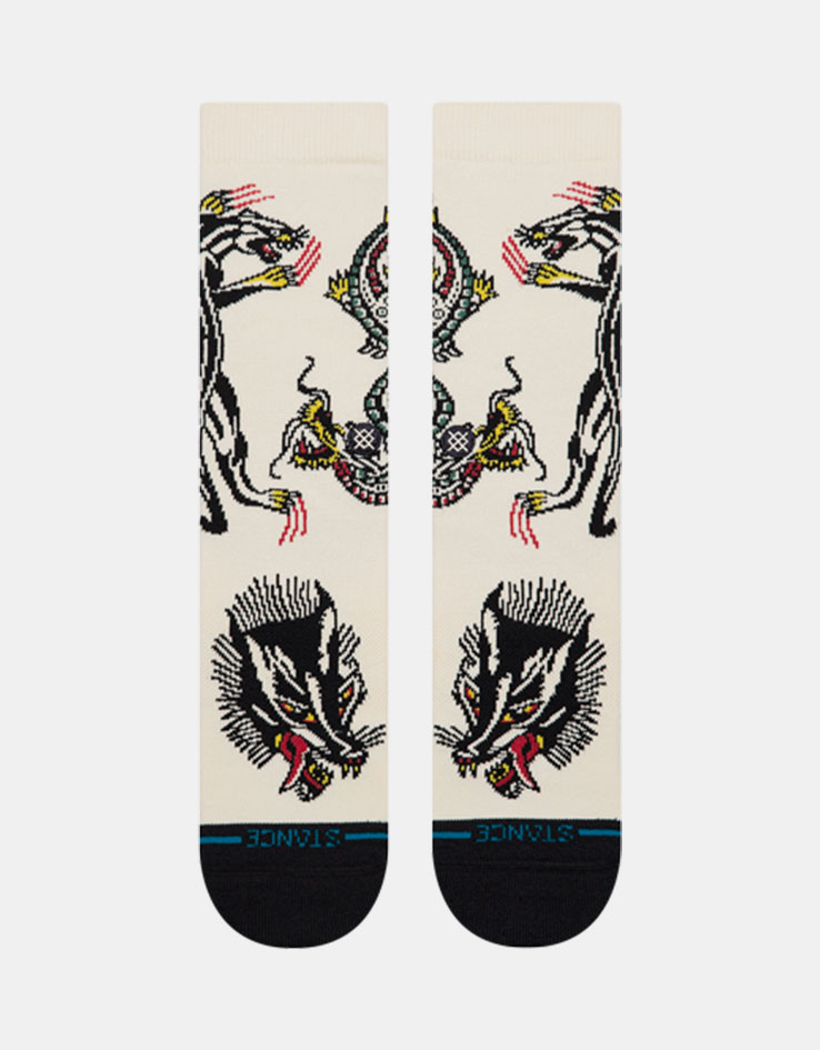 Stance x Bert Krak Battle Crew Socks - Cream