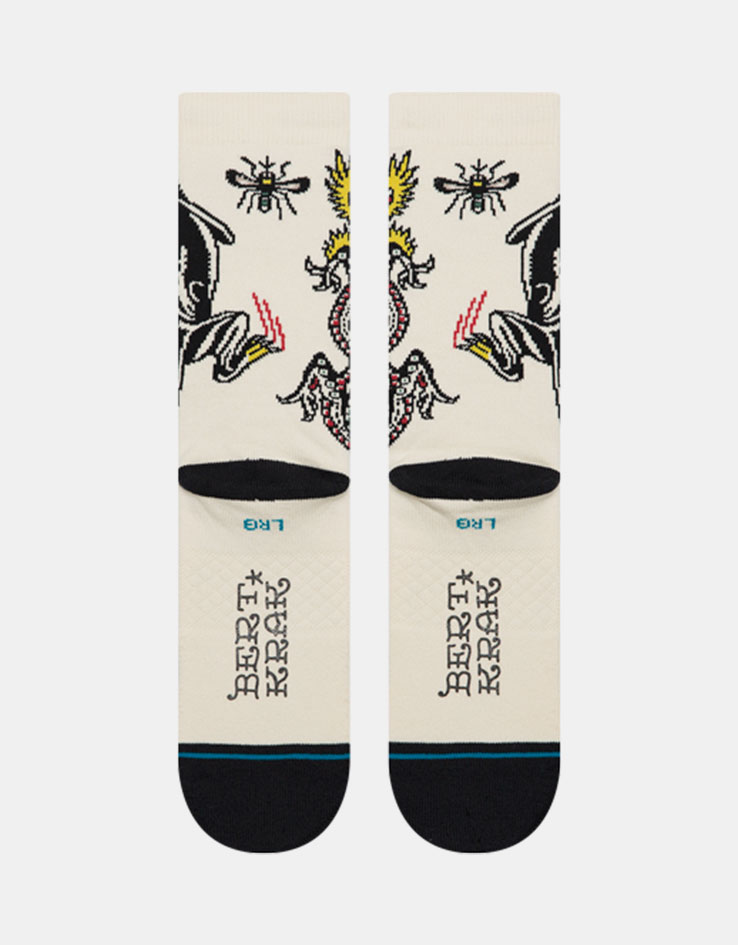 Stance x Bert Krak Battle Crew Socks - Cream