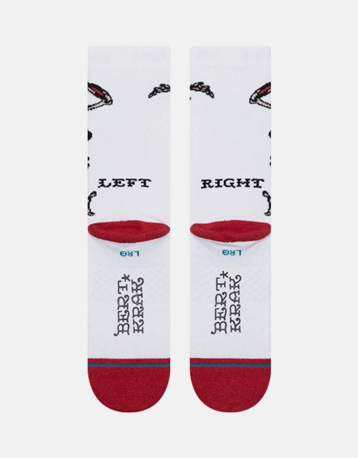 Stance x Bert Krak Skeleton Crew Socks - White
