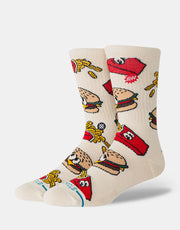 Stance Combo Meal Crew Socks - Tan