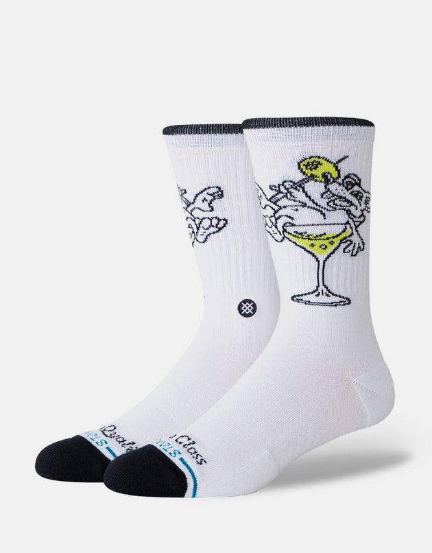Stance High Quality Low Class Crew Socks - White