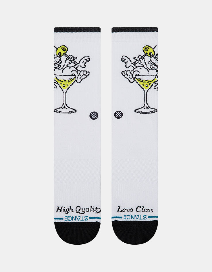 Stance High Quality Low Class Crew Socks - White