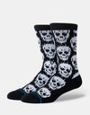 Stance Static Skull Crew Socks - Black