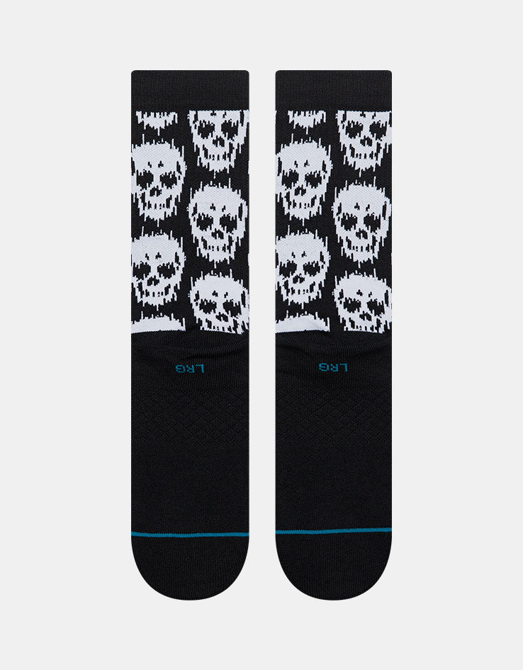 Stance Static Skull Crew Socks - Black