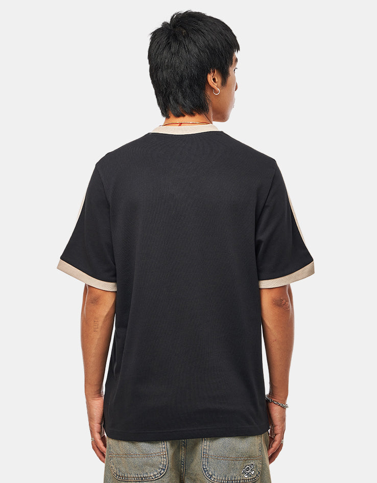 adidas FSBS Ringer T-Shirt - Black/Khaki Three