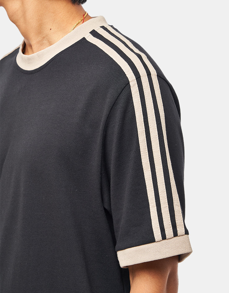 adidas FSBS Ringer T-Shirt - Black/Khaki Three