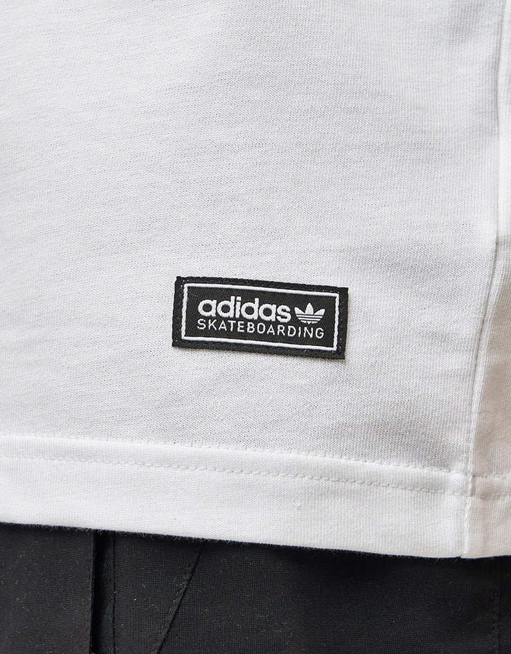 adidas FSBS Ringer T-Shirt - White/Aurora Ink, view 3