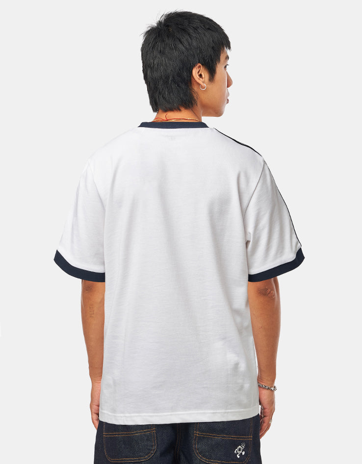 adidas FSBS Ringer T-Shirt - White/Aurora Ink
