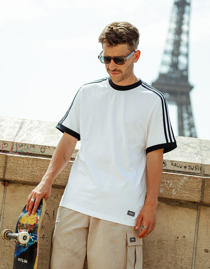 adidas FSBS Ringer T-Shirt - White/Aurora Ink