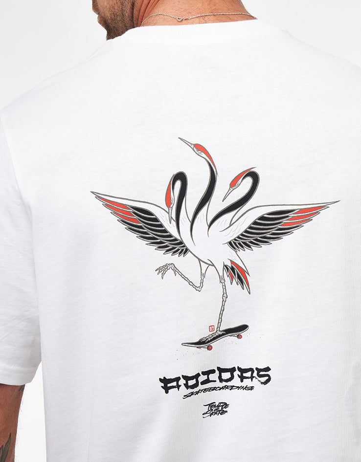 adidas TOS Crane T-Shirt - White/Black, view 3