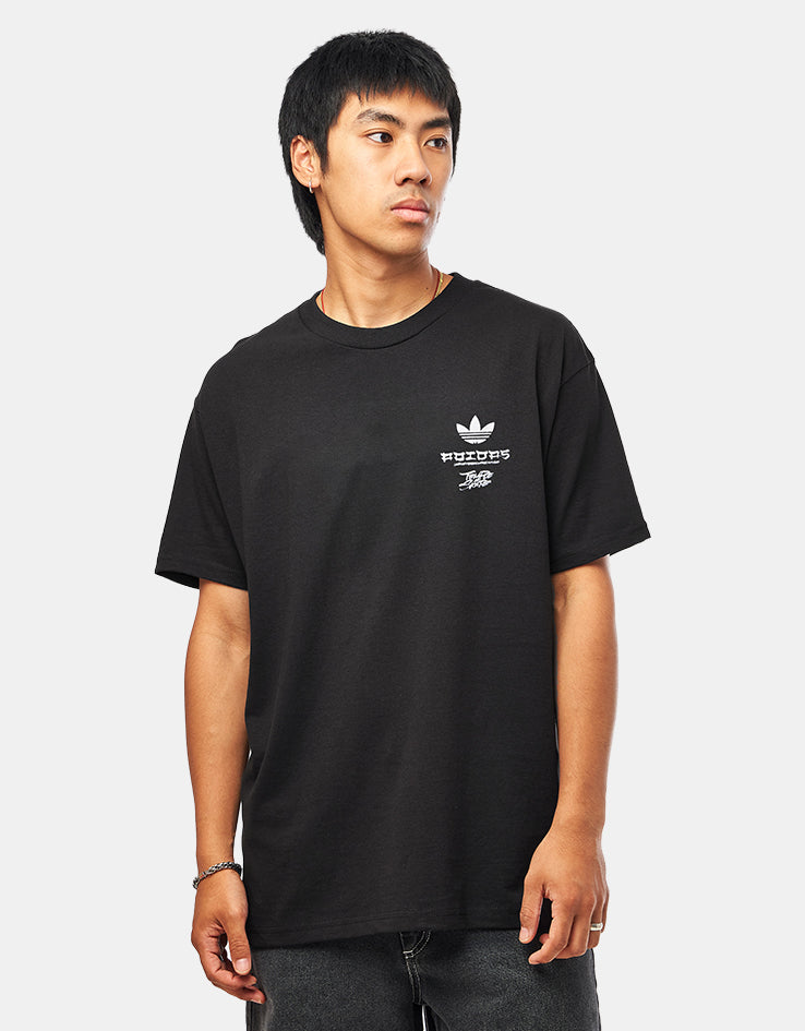 adidas TOS Crane T-Shirt - Black/White, view 2
