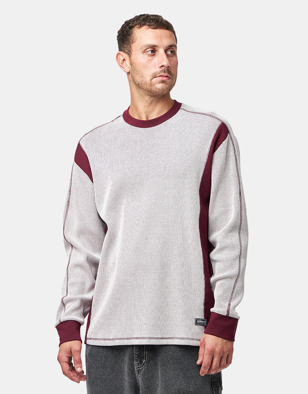 adidas FSBS Waffle L/S T-Shirt - White/Shadow Red