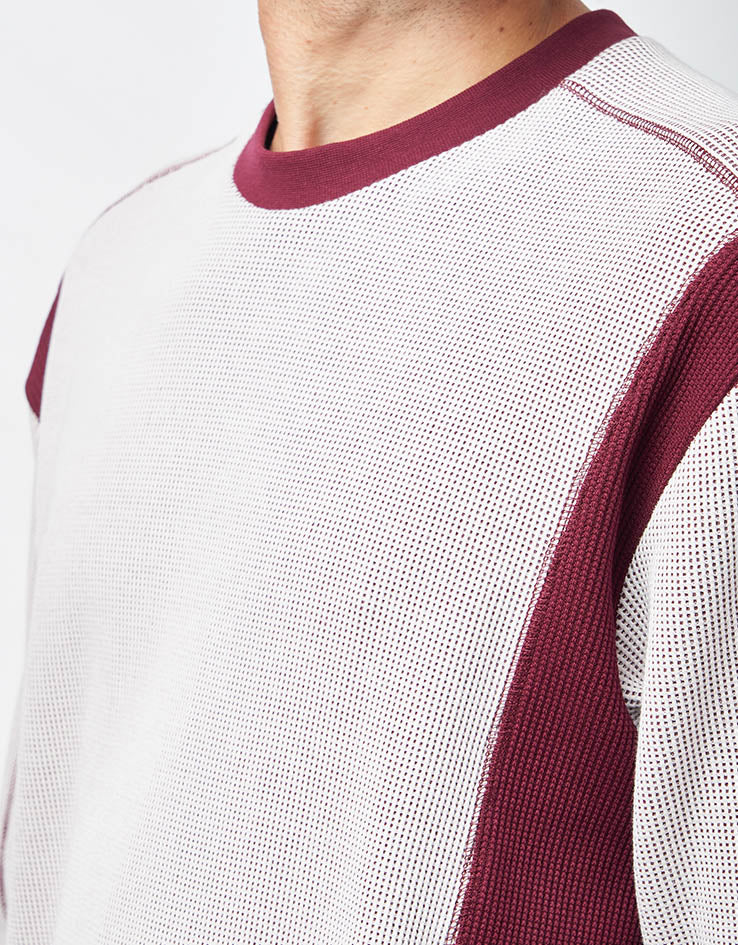 adidas FSBS Waffle L/S T-Shirt - White/Shadow Red, view 4