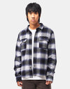 adidas x Gonz Flannel Shirt - Black/Muted Purple/Halo Silver