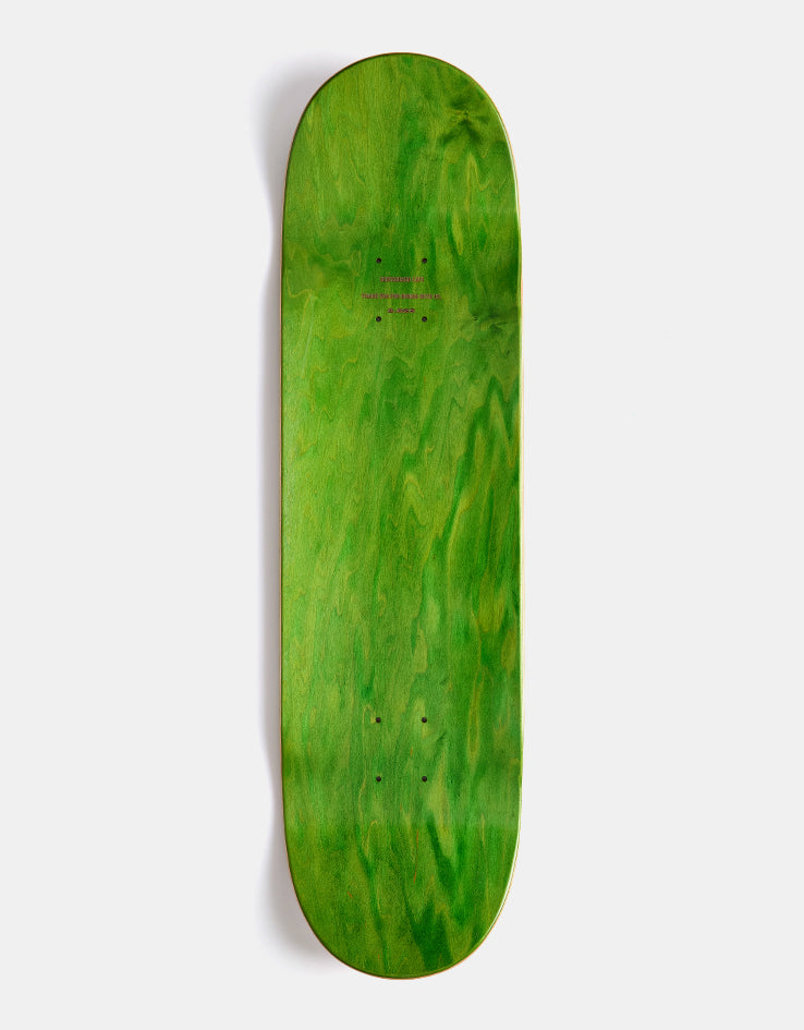 Skateboard Cafe Stripe Cream Burgundy Skateboard Deck - 8.6"