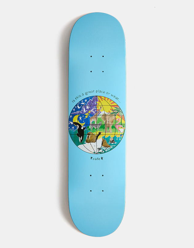 Skateboard Cafe Great Place Baby Blue Skateboard Deck - 8"