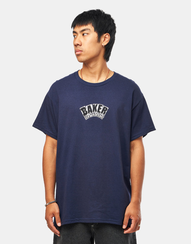 Baker Arch Logo T-Shirt - Navy