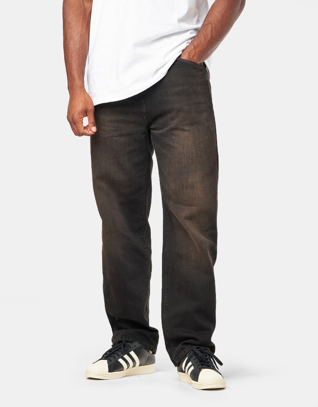 Carhartt WIP Aaron Pant - Black (Marble Dark Worn)