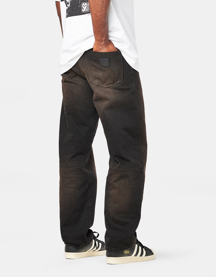 Carhartt WIP Aaron Pant - Black (Marble Dark Worn)