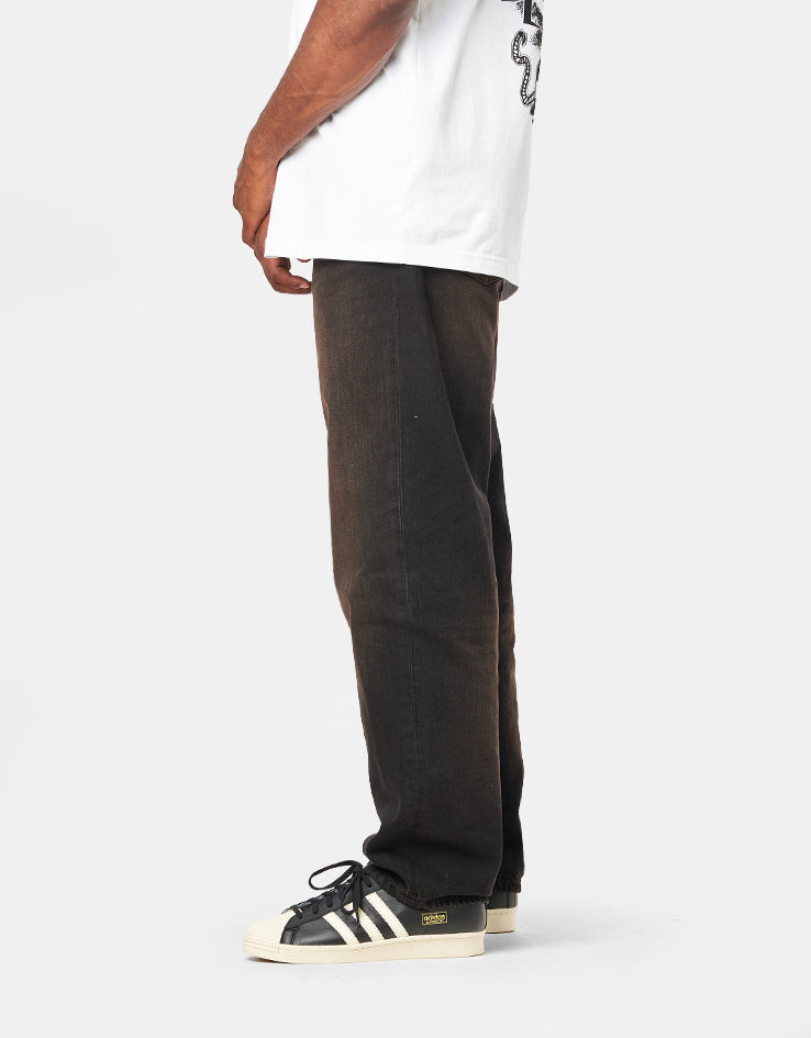 Carhartt WIP Aaron Pant - Black (Marble Dark Worn)