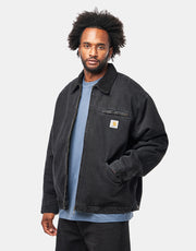 Carhartt WIP OG Detroit Jacket - Black/Black (Stone Washed)