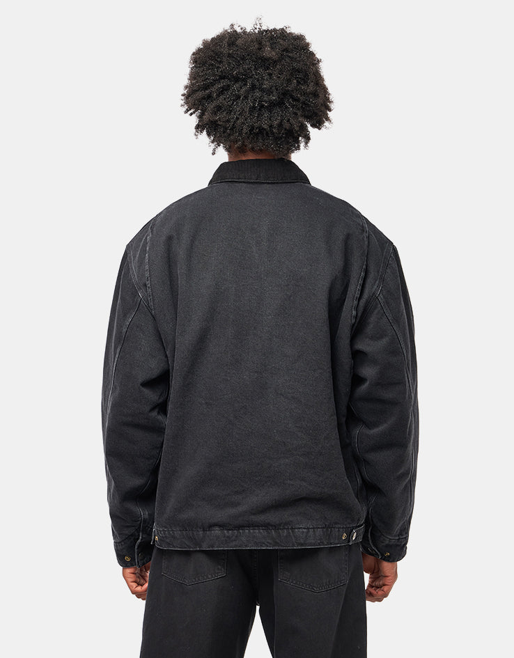 Carhartt WIP OG Detroit Jacket - Black/Black (Stone Washed)