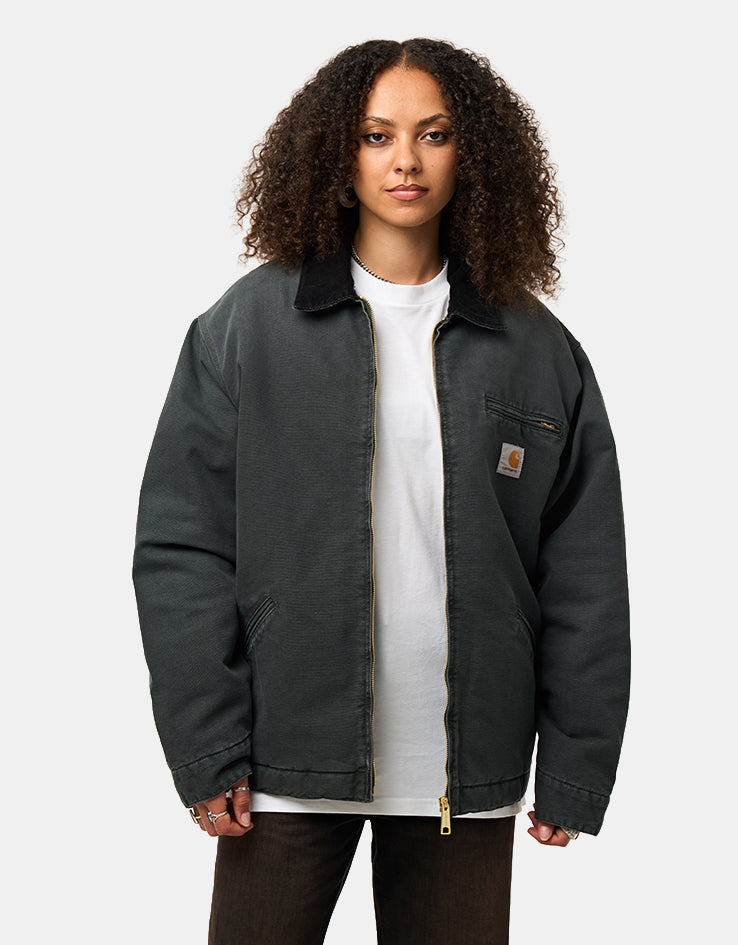Carhartt WIP OG Detroit Jacket - Raven/Black (Stone Canvas)