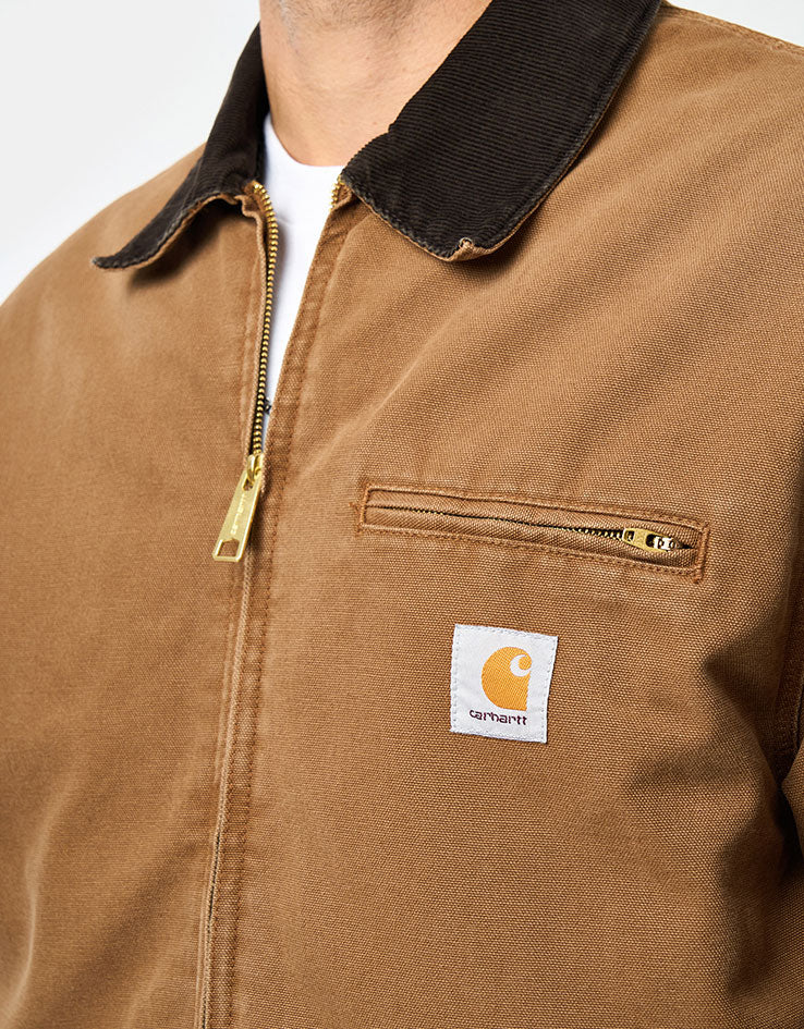 Carhartt WIP OG Detroit Jacket - WIP H Brown/Tobacco (Stone Canvas)