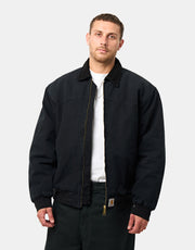 Carhartt WIP OG Santa Fe Jacket - Black/Black (Stone Canvas)