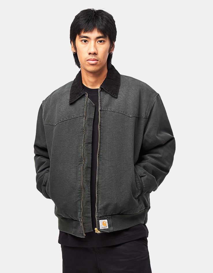 Carhartt WIP OG Santa Fe Jacket - Raven/Black (Stone Canvas)