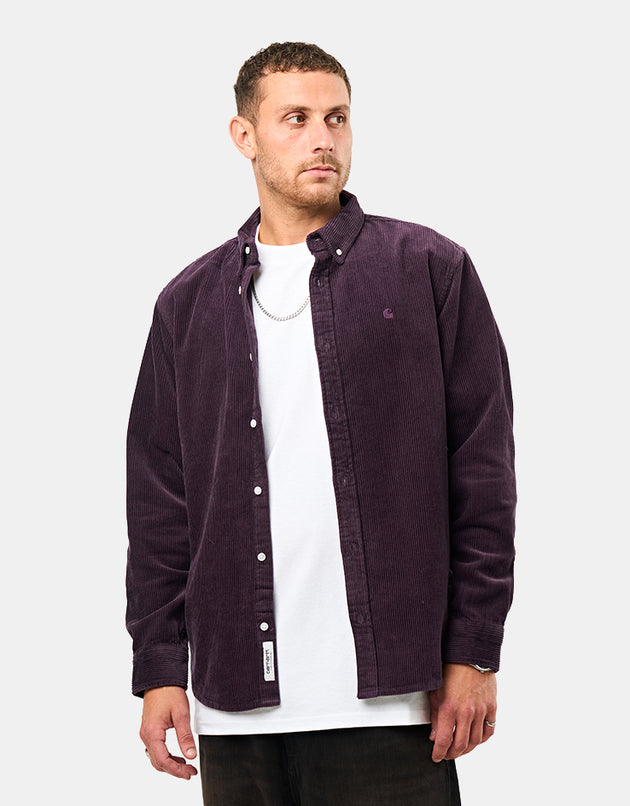Carhartt WIP L/S Madison Cord Shirt - Cozy Purple