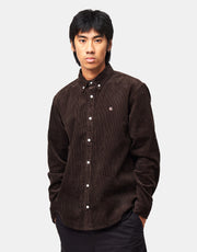Carhartt WIP L/S Madison Cord Shirt - Tobacco