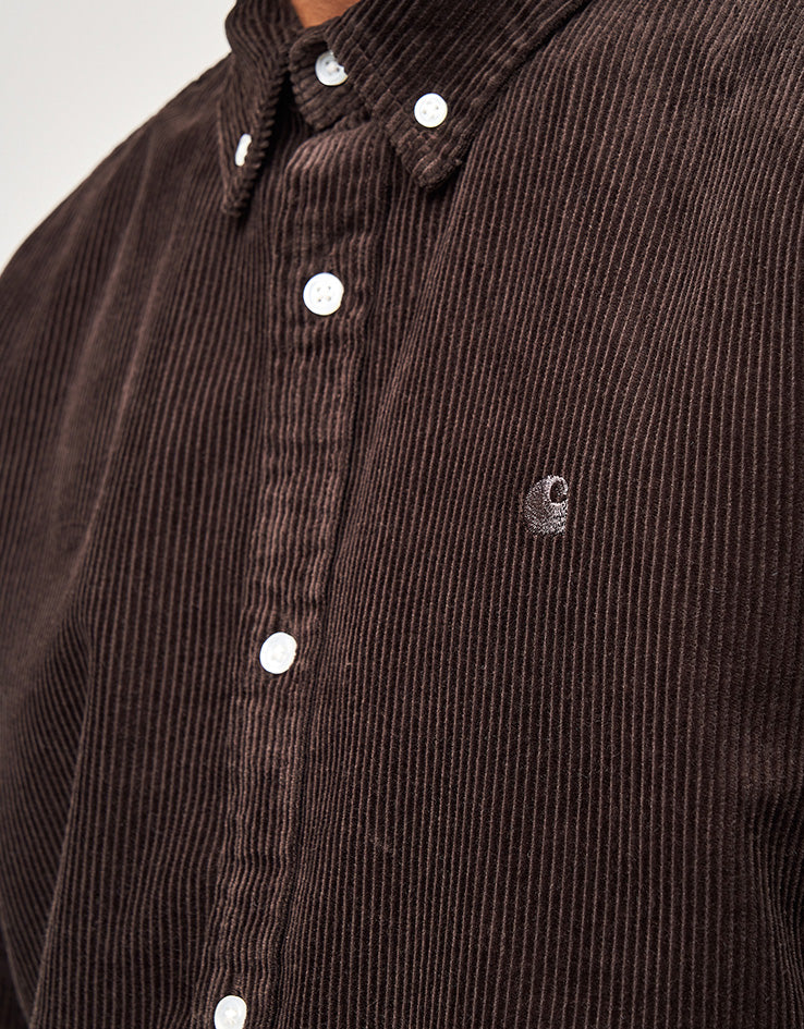 Carhartt WIP L/S Madison Cord Shirt - Tobacco