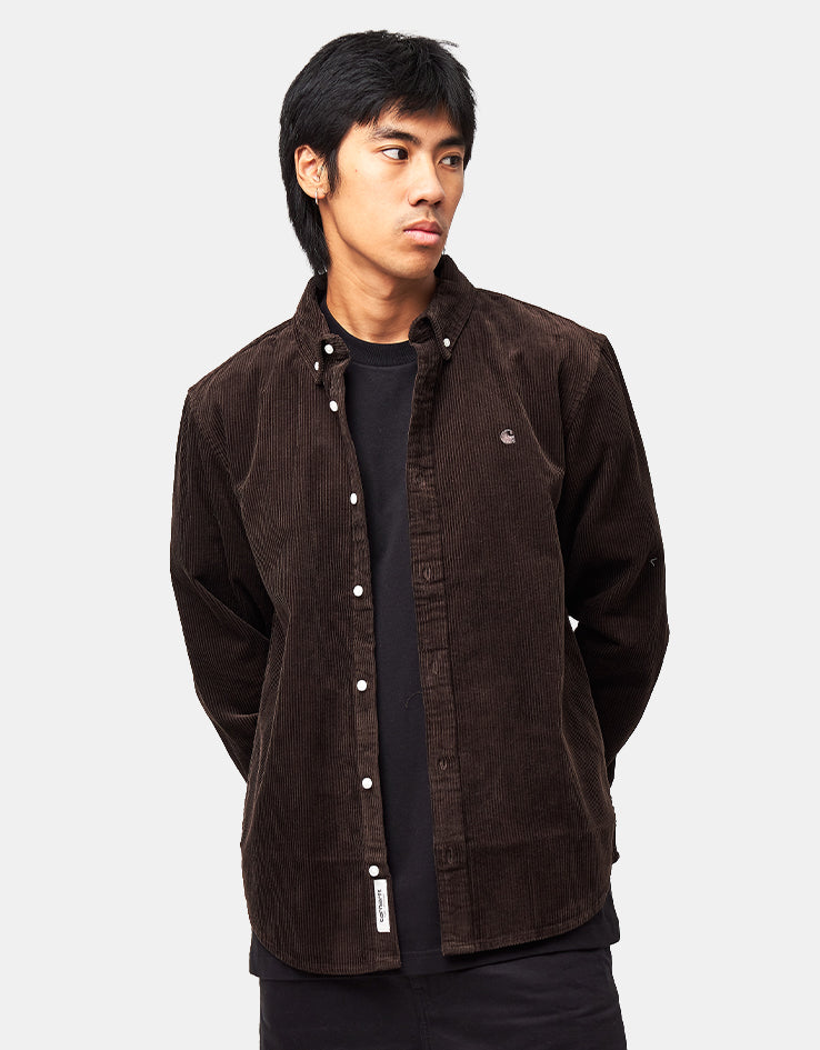 Carhartt WIP L/S Madison Cord Shirt - Tobacco