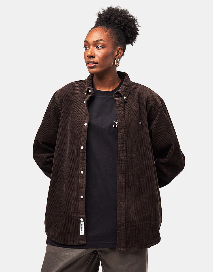 Carhartt WIP L/S Madison Cord Shirt - Tobacco