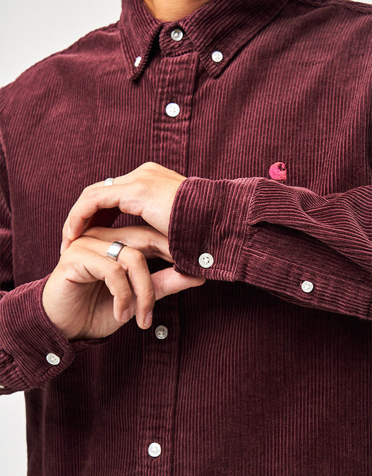 Carhartt WIP L/S Madison Cord Shirt - Amarone