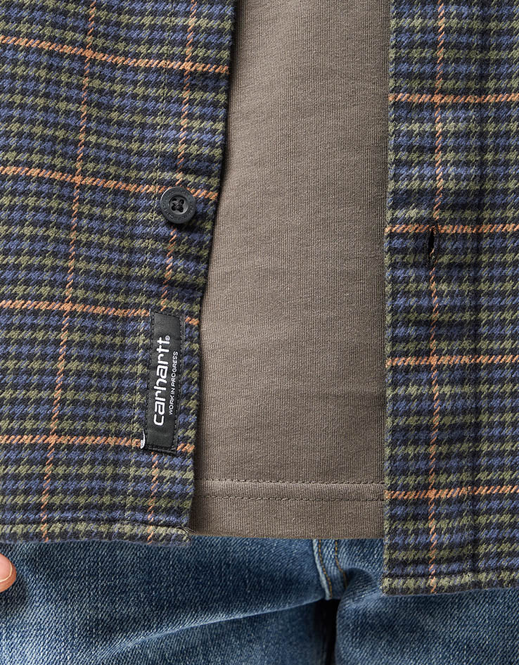 Carhartt WIP L/S Todrick Shirt - Todrick Houndstooth/Blue