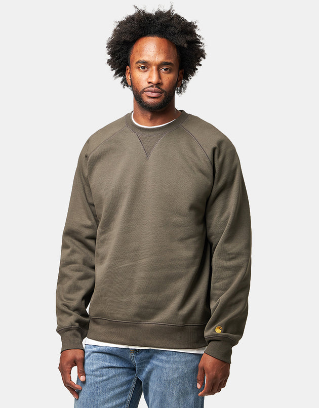 Carhartt WIP Chase Sweat - Shungite/Gold