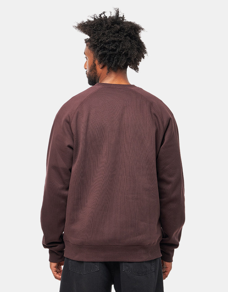 Carhartt WIP Chase Sweat - Palisander/Gold