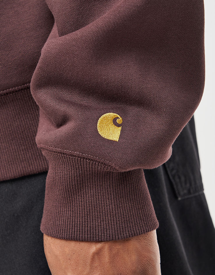 Carhartt WIP Chase Sweat - Palisander/Gold