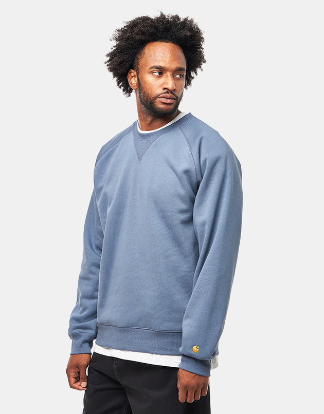 Carhartt WIP Chase Sweat - Icesheet/Gold
