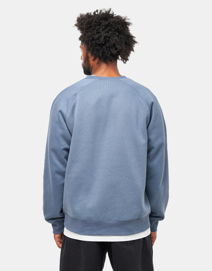 Carhartt WIP Chase Sweat - Icesheet/Gold