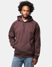 Carhartt WIP Hooded Chase Sweat - Palisander/Gold