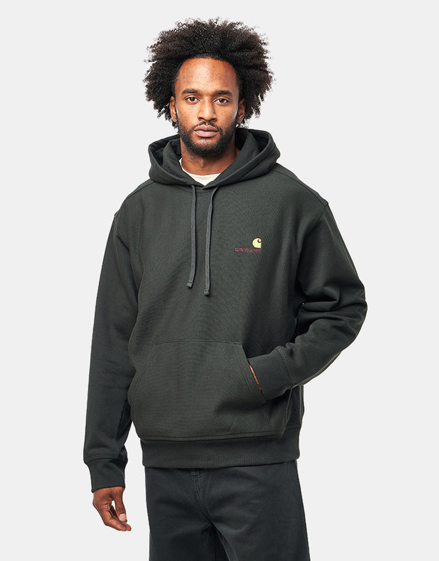 Carhartt WIP Hooded American Script Sweat - Raven