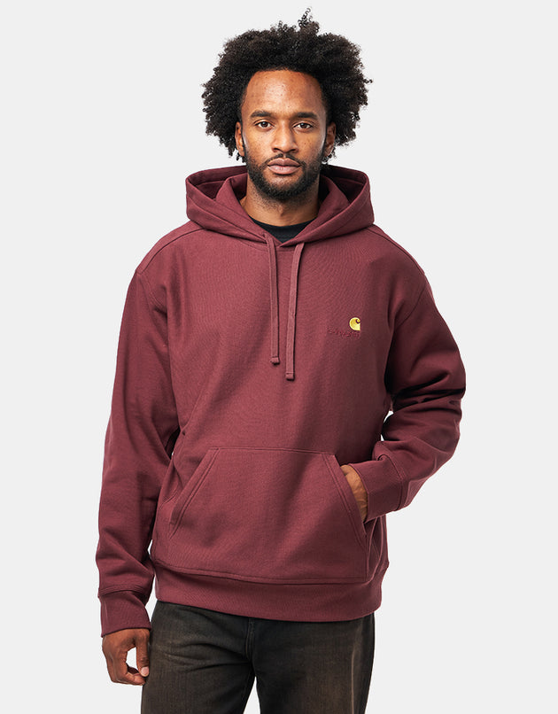 Carhartt WIP Hooded American Script Sweat - Amarone