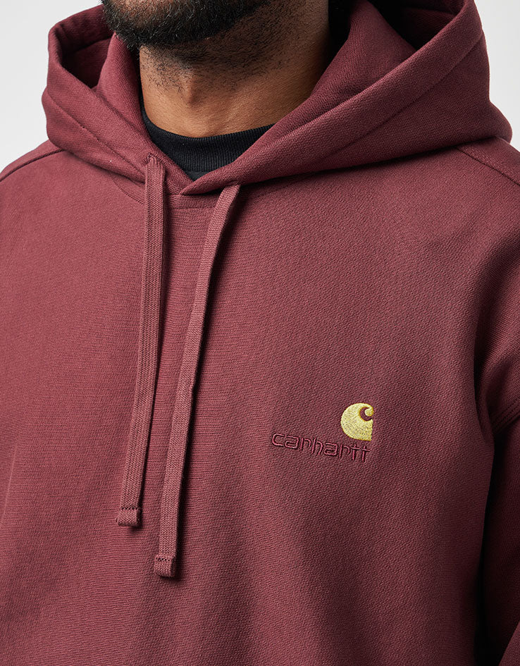 Carhartt WIP Hooded American Script Sweat - Amarone